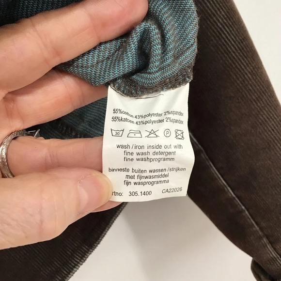 Sao Paulo Women’s Corduroy Zip Moto Style Jacket Blazer Brown/Teal Size 6 - Picture 6 of 6